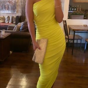 Norma Kamali Dresses - Normal Kamali bright yellow one shoulder dress Norma Kamali Dresses - Normal Kamali bright yellow one shoulder dress